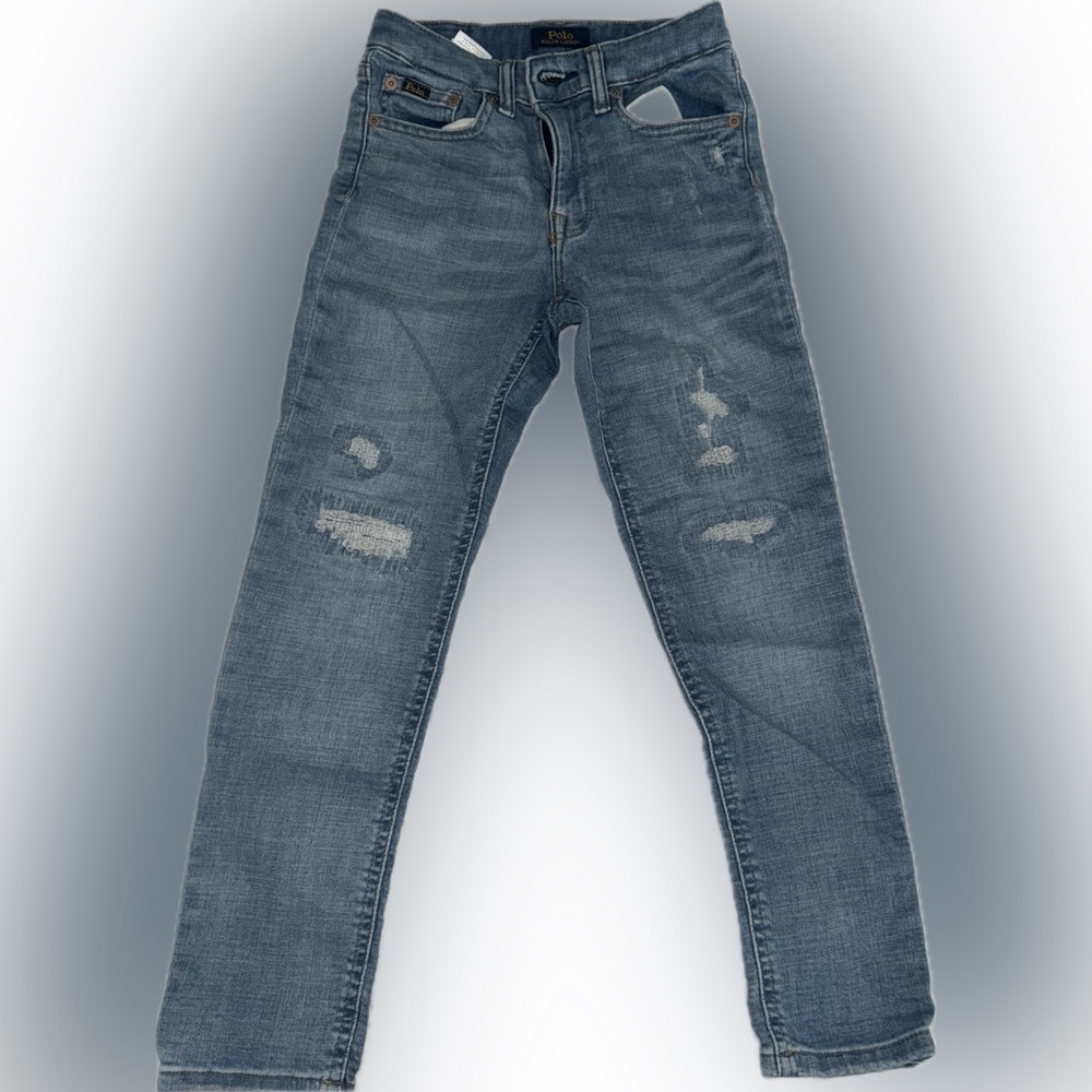 Polo Ralph Lauren Blue‎ Distressed Girl’s Size 8-10 Jeans